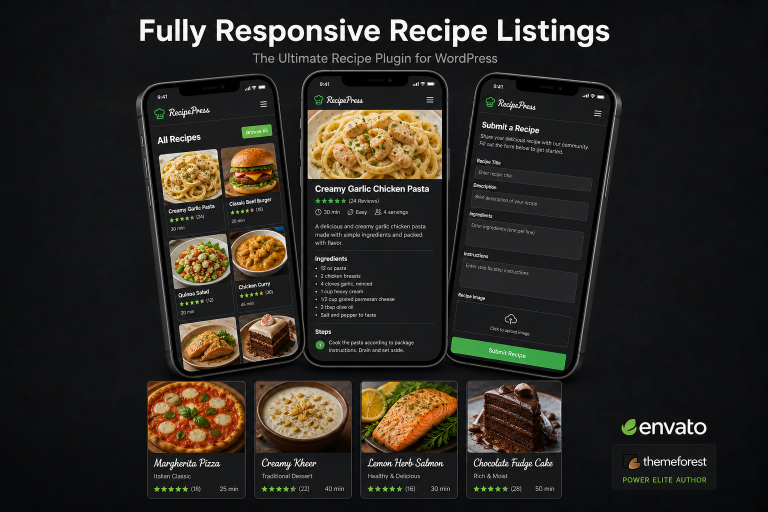 Cook Pro - Recipe Listing WordPress Plugin