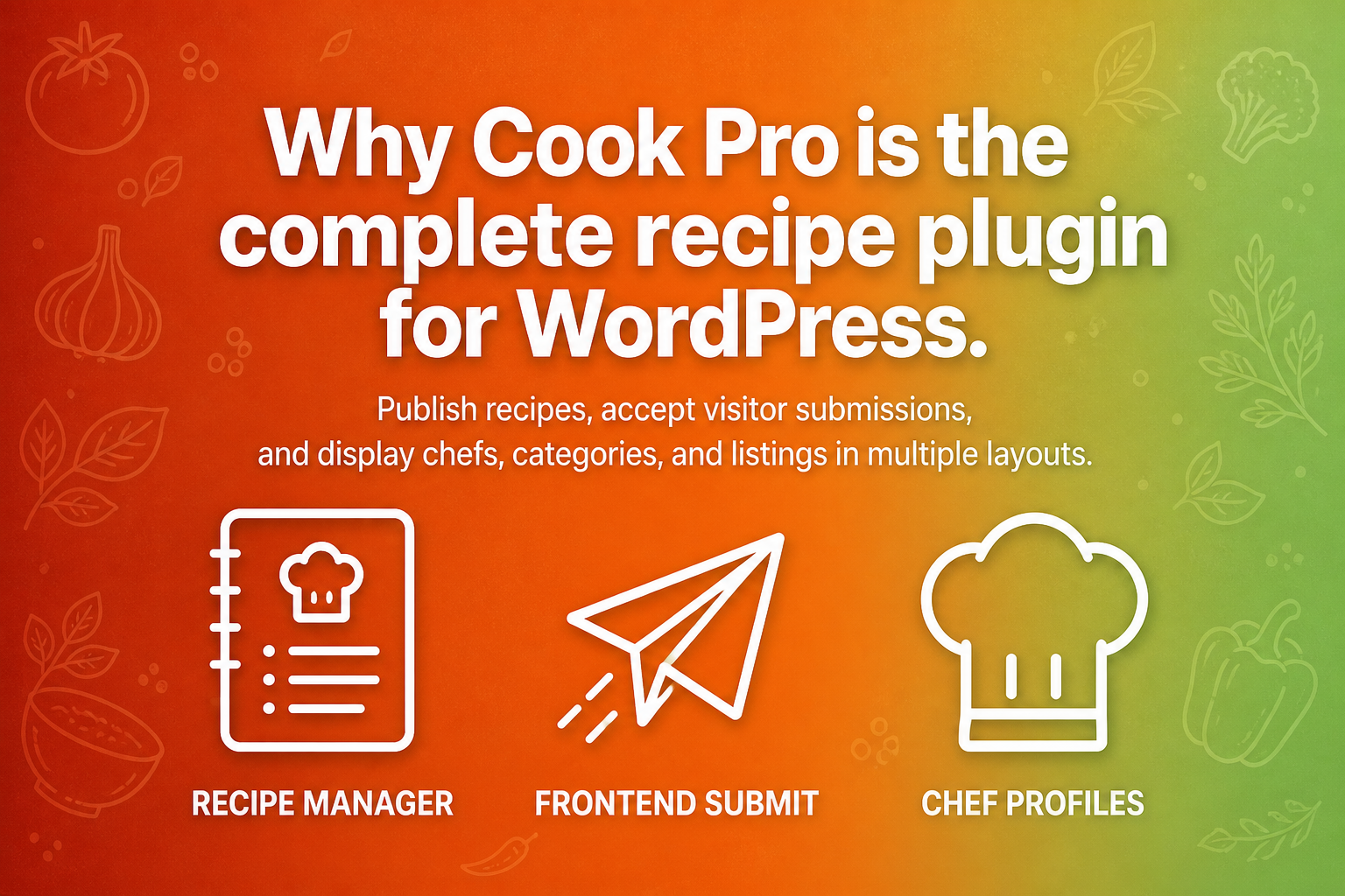 Cook Pro - Recipe Listing WordPress Plugin